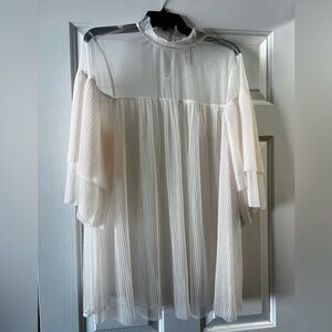 VICTORIA Secret Bridal Sheer Ivory Pleated Women’s Top